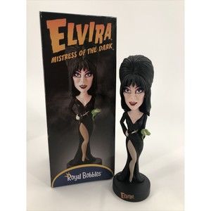 Royal Bobbles Elvira Mistress of the Dark Bobblehead 2016 LE Black Dress Snake